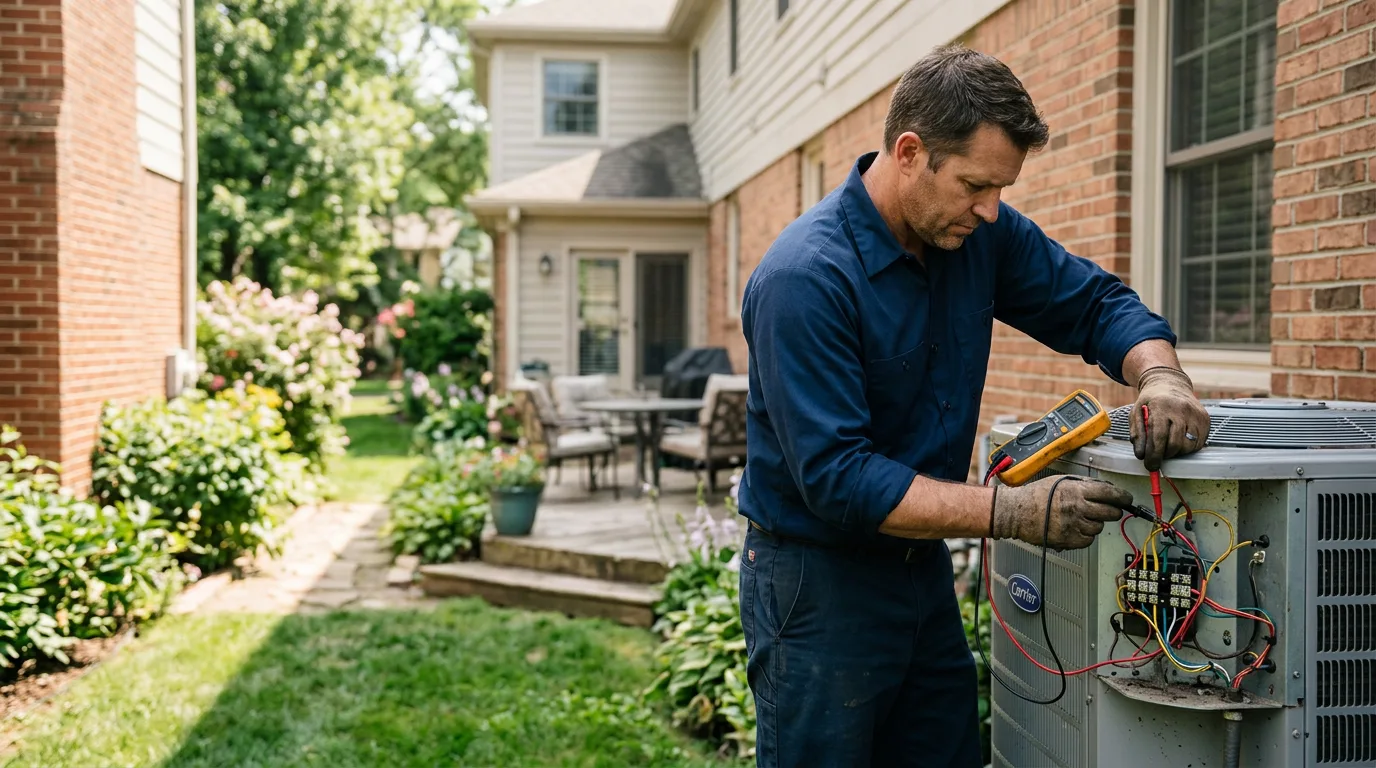 HVAC technician working near Russellville, AR